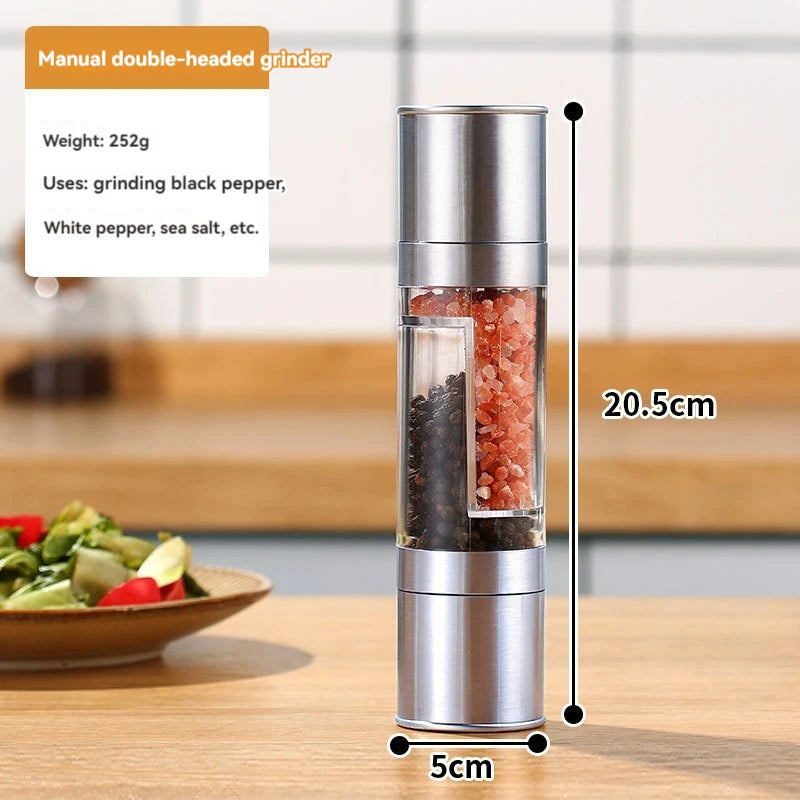Salt and Pepper Grinder 2 in 1 Manual Stainless Steel