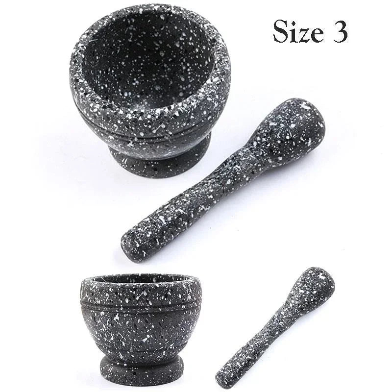 Resin Mortar and Pestle Spice Mixing Grinding Crusher Bowl Kitchen Tools