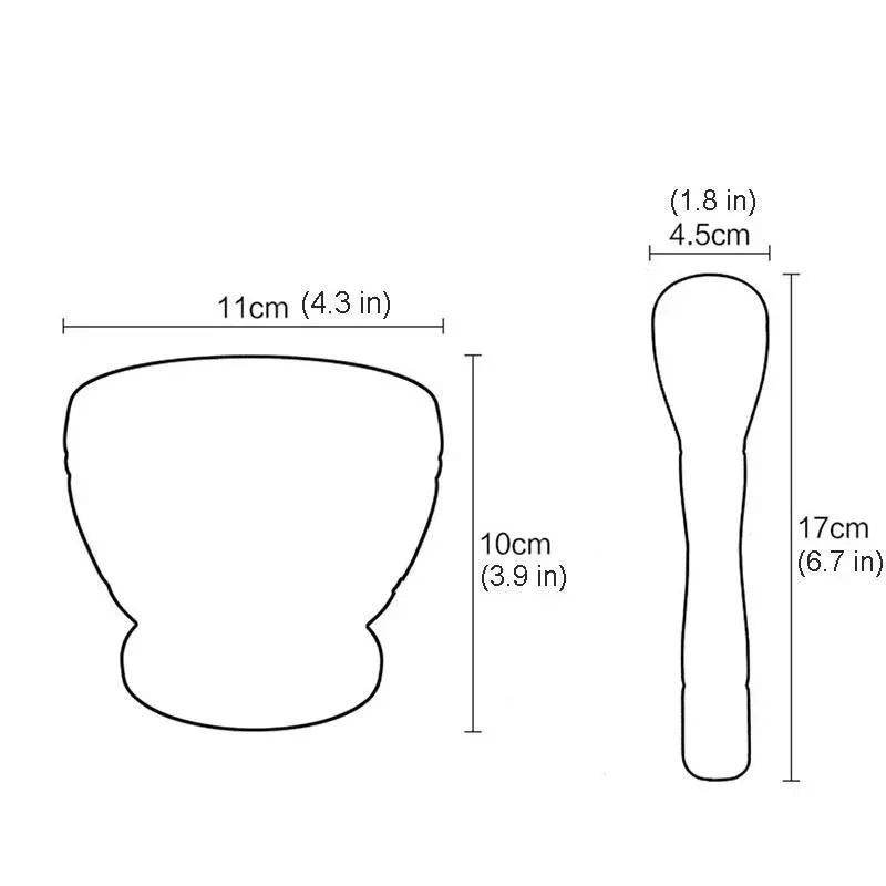 Resin Mortar and Pestle Spice Mixing Grinding Crusher Bowl Kitchen Tools