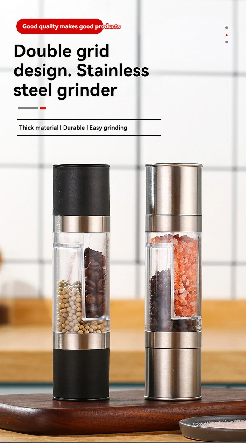 Salt and Pepper Grinder 2 in 1 Manual Stainless Steel